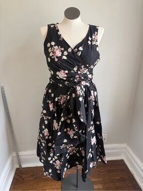 NWT sz 1X Chic Star Wrap Dress Midi Floral Plus Size